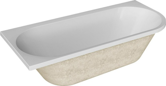 Ванна акриловая, угловая 170х75 см, левая, без каркаса, панели и слива-перелива, цвет белый ZZ 1Marka ALISA 01али1775л