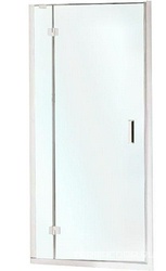 Дверь в нишу 94-98xh190см, (вход 55см) петли двери и непод.сегм слева (профиль цв. хром, стекло прозрачное StarClean), Polaris Design ZZ