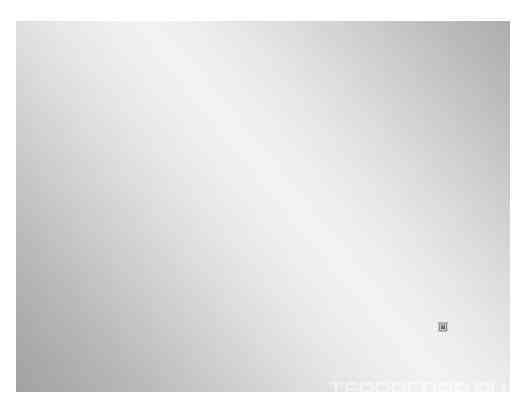 Зеркало 70х90 см, универсальный монтаж, фоновая LED подсветка с сенсорным выключателем