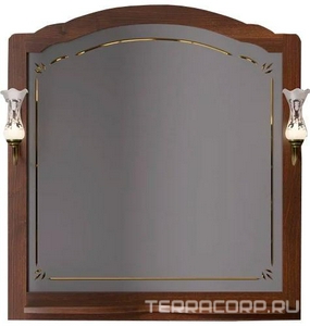 Зеркало  100, 960x1030x22 мм,  цвет светлый орех, БЕЗ светильника, с выключателем, крепеж в комплекте ZZ Opadiris Лоренцо 00-00007042