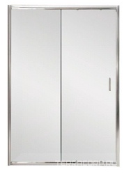 Дверь для душа, в нишу 100хh195 см, раздвижная, 1 дверь, 1 неподв.секция, правая/левая, (стекло прозрачн.5мм, фурн.цв.хром), Uno ZZ