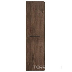 Шкаф подвесной с двумя распашными дверцами, ПЕТЛИ СЛЕВА, две полки внутри, 400х300хh1500мм, (цв.Rovere Moro), Marino ZZ