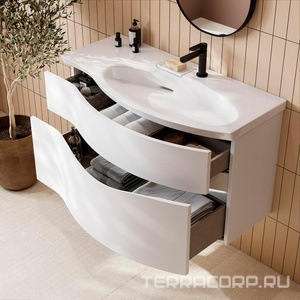 Тумба RIVA 100 см правая, белая матовая Kerama Marazzi Riva RV.100Rh\WHT.M
