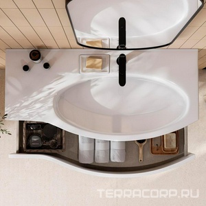 Тумба RIVA 100 см правая, белая матовая Kerama Marazzi Riva RV.100Rh\WHT.M