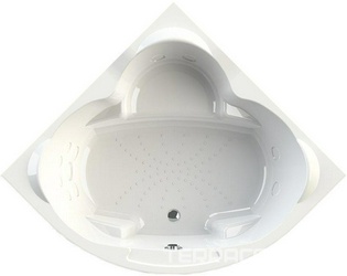 Ванна акриловая "СОРРЕНТО", 1480х1480, молдинг хром, каркас и слив-перелив (хром) в компл., БЕЗ панели ZZ