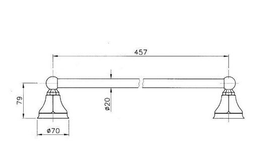 Полотенцедержатель 30 см (цв. бронза),  ZZ Nicolazzi Classica 1483 BZ