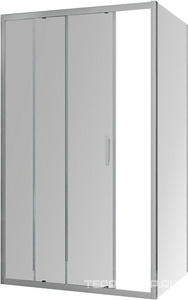 Душевой уголок 1200х800хh1900мм, прямоуг., правый/левый, (стекло прозрачное 6мм, фурн.цв.,вороненая сталь),  ZZ Vincea Alpha VSR-3AL8012CLGM