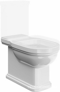 Чаша напольного унитаза , 66,7х36х41 см, горизонт.выпуск, БЕЗ крышки, БЕЗ бачка, крепеж в компл., белый Kerama Marazzi Pompei PO.wc.01