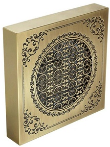 Вентилятор вытяжной, д/ванной комнаты D120mm, с декоративной решеткой 180x180mm. (цв.бронза),  ZZ Migliore VENTILATORO 23003