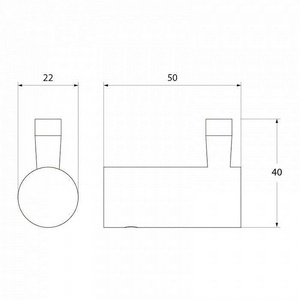 Крючок, хром  ZZ Iddis Renior L041