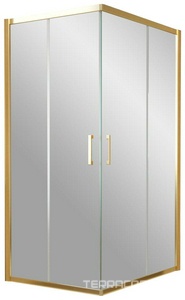 Душевое ограждение , 1200x1000x1900 мм,  профиль золотой, стекло фея, БЕЗ покрытия ZZ Vegas Glass ZA-F ZA-F TUR NOVO 120*100 09 R03