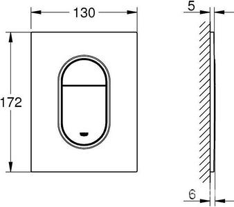 Кнопка смыва GROHE Arena Cosmopolitan, размер S, хром (37624000) Grohe Arena Cosmopolitan  37624000