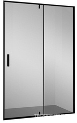 Дверь душевая 120 см, стекло- прозрачное, профиль черный, ZZ