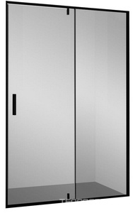 Дверь душевая 120 см, стекло- прозрачное, профиль черный, ZZ Wasserkraft elbe 74P05