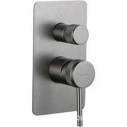 Смеситель для душа, встраиваемый в стену, с переключателем, (цв.графит браш), Priority