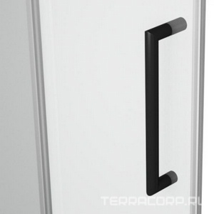 Душевая дверь в нишу Bravat , раздвижная, 120х200х59.7, стело прозрачное, профиль черный ZZ Bravat Blackline BD120.4101B