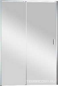 Дверь в нишу 1000хh1950мм, распашная с неподв. сегментом, вход справа/слева, (стекло прозр. 6мм, фурнит.цв.хром),  ZZ Cezares Urban URBAN-B-12-100-C-CR