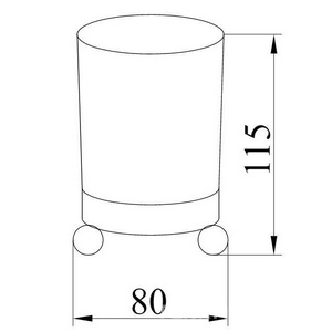 Стакан для ватных дисков ,настольный, хром ZZ Boheme Hermitage 10391