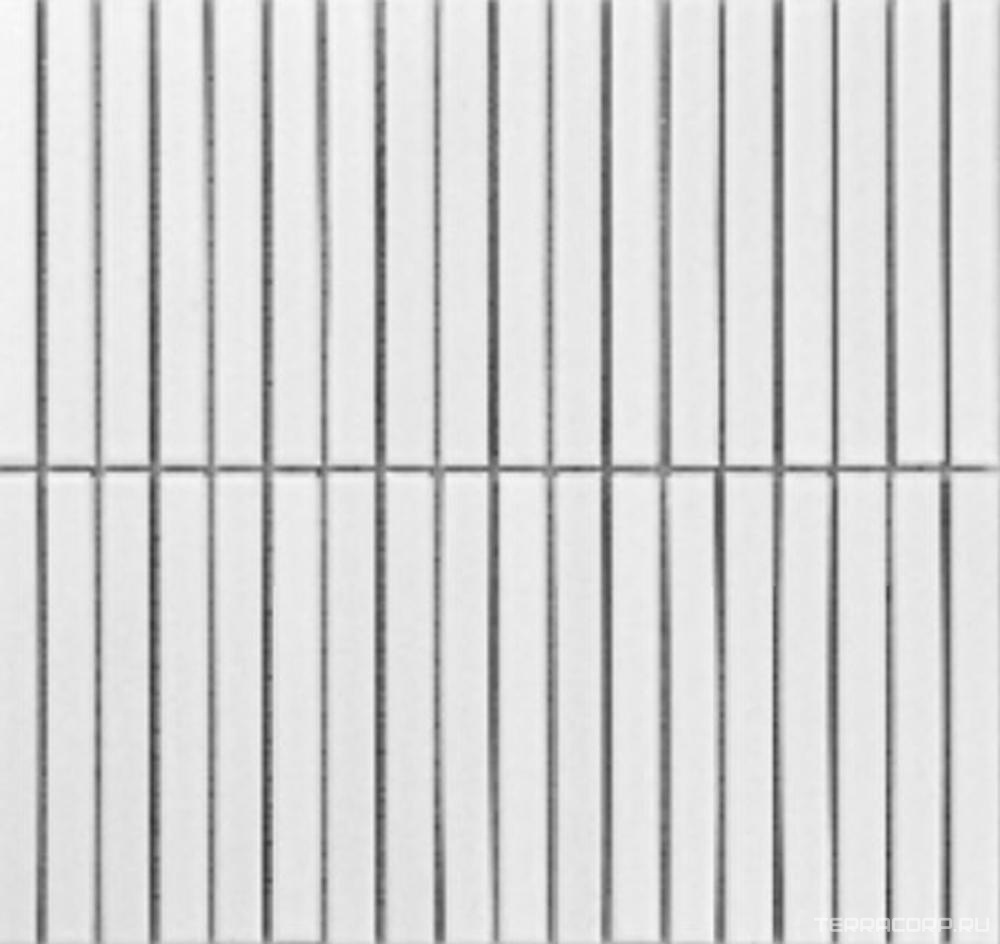 Мозаика Porcelain Mosaic Strip Mosaic 1.5х14.5 Y15F801 матовый 29.4х31.3 Белый, фото 3