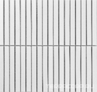 Мозаика Porcelain Mosaic Strip Mosaic 1.5х14.5 Y15F801   матовый 29.4х31.3 Белый 