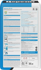 Ceresit CE33/25кг Затирка для швов 1-6 мм внутри и снаружи Белый 01, РФ ZZ Церезит CE 33 1073546