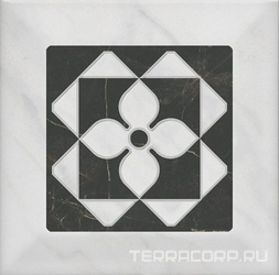 Декор Келуш 3 грань черно-белый XX|9,8х9,8