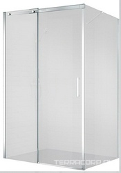 Душевое ограждение 1400x800х1950мм, прямоуг., сдвижная дверь, боковая стенка, правая/левая, (стекло прозрачн.8мм, фурн.цв.хром), Acqua ZZ