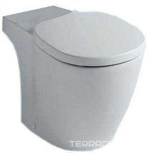 Чаша унитаза Коннект, без бачка,крышки-сидения, горизонтальный слив, крепеж в комплекте, белый  ZZ Ideal Standard Connect E803601