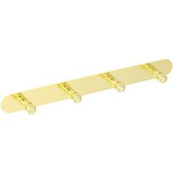 Планка с 4-мя крючками L31,5 см., золото ZZ