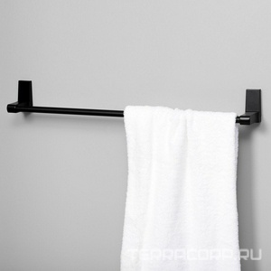 Держатель полотенец одинарный , цв.черный ZZ Wasserkraft Abens K-3230