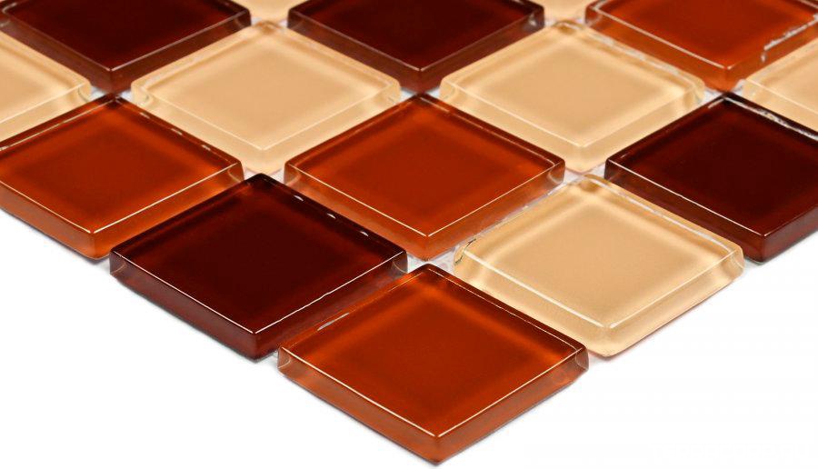 Мозаика Bonaparte Мозаика стеклянная Toffee mix (25x25x4) 30x30 Комбинированный, фото 4