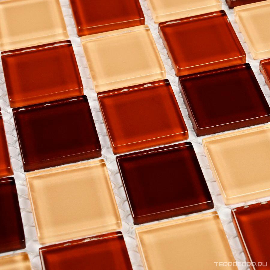 Мозаика Bonaparte Мозаика стеклянная Toffee mix (25x25x4) 30x30 Комбинированный, фото 5