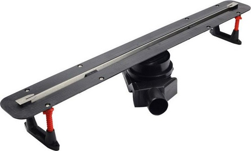 Дренажный канал 550мм, готовый компл, сифон d50 выход вбок, сухой/гидро затвор, ножки, дизайн-вставка нерж.сталь, в компл., Slim ZZ Pestan Confluo Slim Line 13100032NEW