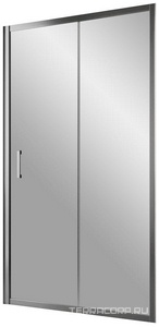 Дверь в нишу , 130*190 см, двухсекционная раздвижная с покрытием QuickNano, профиль хром глянец, стекло прозрачное ZZ Vegas Glass ZP ZP 0130 08 01 QuickNano