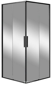 Душевой уголок 900х900хh1950мм, квадрат, (стекло прозрачное 6мм Easy Clean, фурн.цв.черный матовый),  ZZ Vincea Slim-N VSS-4SN900CLB