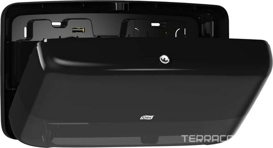 Диспенсер туалетной бумаги Tork , вместимость 2 рулона, 4.6x43.2x25.6 см, цв.черный ZZ Tork Elevation 555508 / к.т.241026