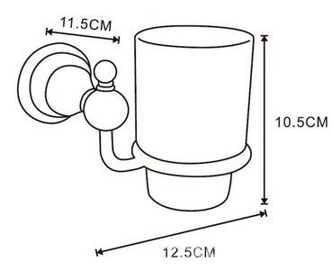Стакан керамический  ELVIA подвесной, цв.золото , ZZ Azario Универсал AZ91106Q