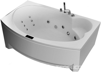 Ванна 190х110х65см, (гидро+ аэро+сп.мас+хромотерап.) + встр.смесит.TonleSap -75, на раме, фронт. панель, сифон в компл.,  ZZ Thermolux Infinity Infinity (гидро+ аэро+сп.мас+хр.тер,)+смес.TonleSap - 75