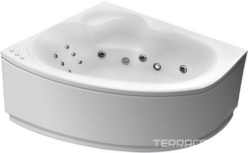 Ванна  (правая) "Массаж стандарт",г/м, 150х100х58,5см, на раме, панель, слив/перел. (фурн. ЦВ.ХРОМ) ZZ Thermolux Talia Talia 150 R массаж стандарт