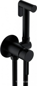 Смеситель совмещённый с гигиеническим душем, (готовый комплект: лейка, шланг металлизированный 120см., скрытая часть), (цв.чёрный матовый), Cezares ZZ Cezares Articoli Vari CZR-SET-DA1-ID2-FMM120-NOP
