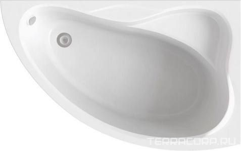 Ванна акрил.  правая 150х90 см (БЕЗ каркаса n039633 и сифона 19649) Bas Вектра В 00008