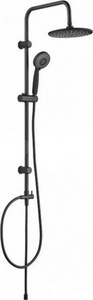 Душевая стойка Aquanet Passion R AF300-70-R-B, круг. верх. душ 250мм, функция AIR, без смесителя, цв.черный матовый, ZZ Aquanet passion 261836