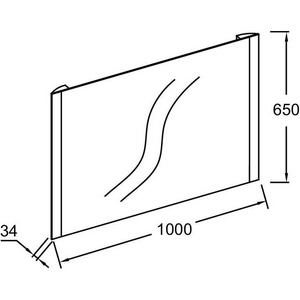 Зеркало 100х65 см, с вертикальной подсветкой ZZ Jacob Delafon Универсал EB1474-NF