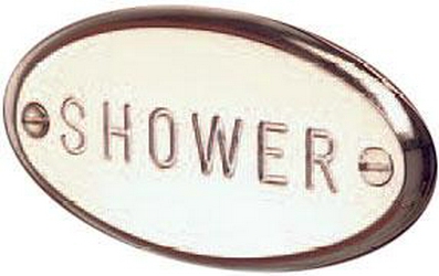 Табличка на дверь "SHOWER" (латунь) D&D ZZ
