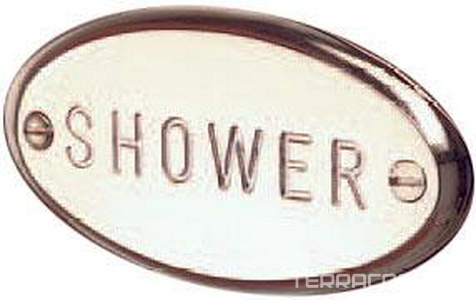 Табличка на дверь "SHOWER" (латунь) D&D ZZ Devon & Devon Универсал MIL724OT