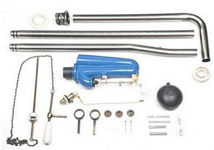 Механизм двойного смыва для "Высокого" бачка, (труба и цепочка смыва цв. хром в компл.),  ZZ TW Collection Bristol TWBR17сr