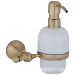 Дозатор жидкого мыла настенный, керамика/бронза ZZ