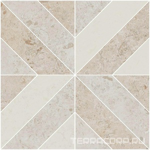 Керамогранит Kerama Marazzi Лаймстоун Декор Про  бежевый матовый 60х60 Бежевый 