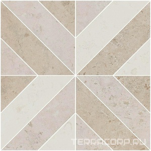 Керамогранит Kerama Marazzi Лаймстоун Декор Про  бежевый матовый 60х60 Бежевый 