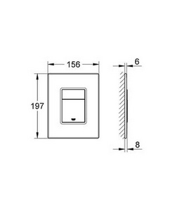 Кнопка смыва Grohe Skate Cosmopolitan 38732SH0 белая, ZZ Grohe Grohedal 38732SH0